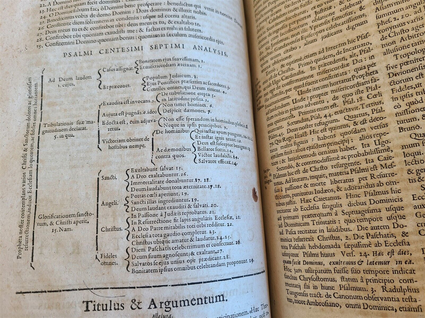 1682 PSALMS of DAVID COMMENTARY antiue PIGSKIN BOUND FOLIO vol. 5-6