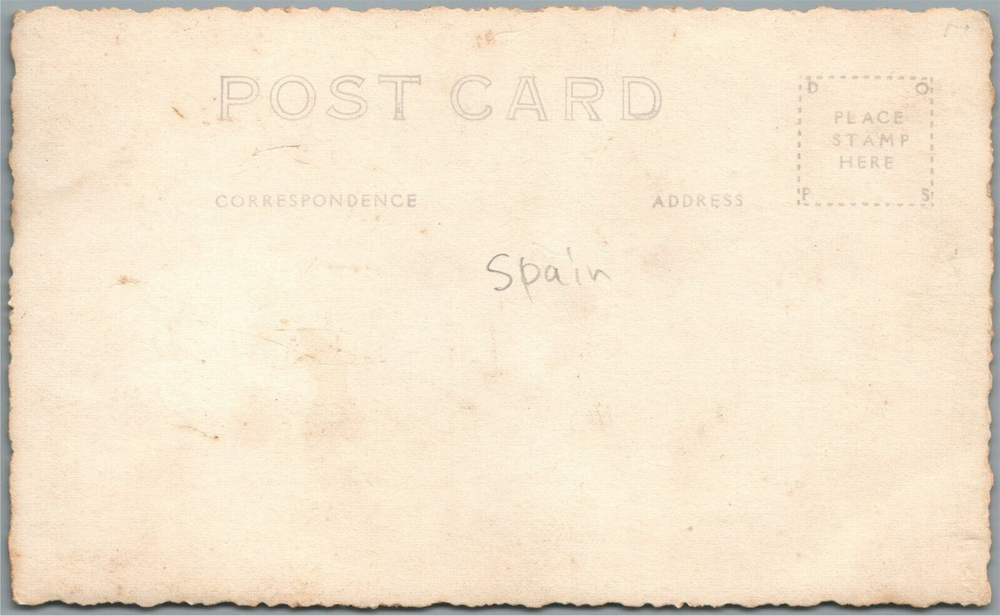 SPANISH CIVIL WAR ERA OFFICER VINTAGE REAL PHOTO POSTCARD RPPC