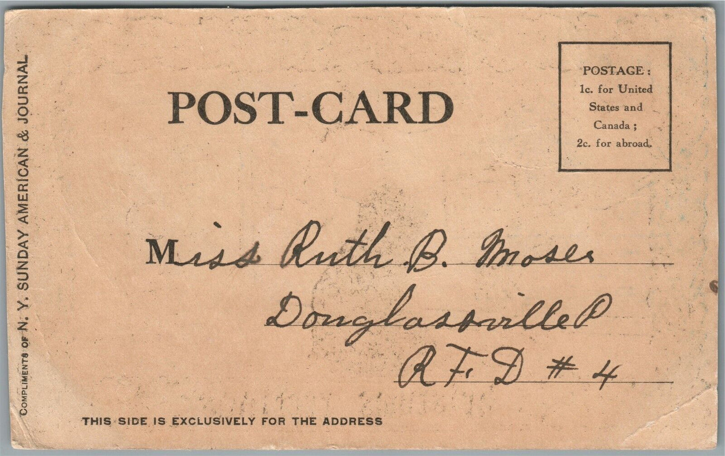 PAPA - SANTA CHRISTMAS GREETINGS COMIC ANTIQUE POSTCARD