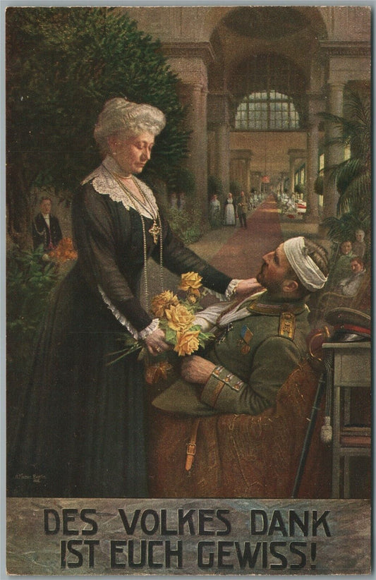 GERMAN WOUNDED OFFICER WWI ERA ANTIQUE POSTCARD