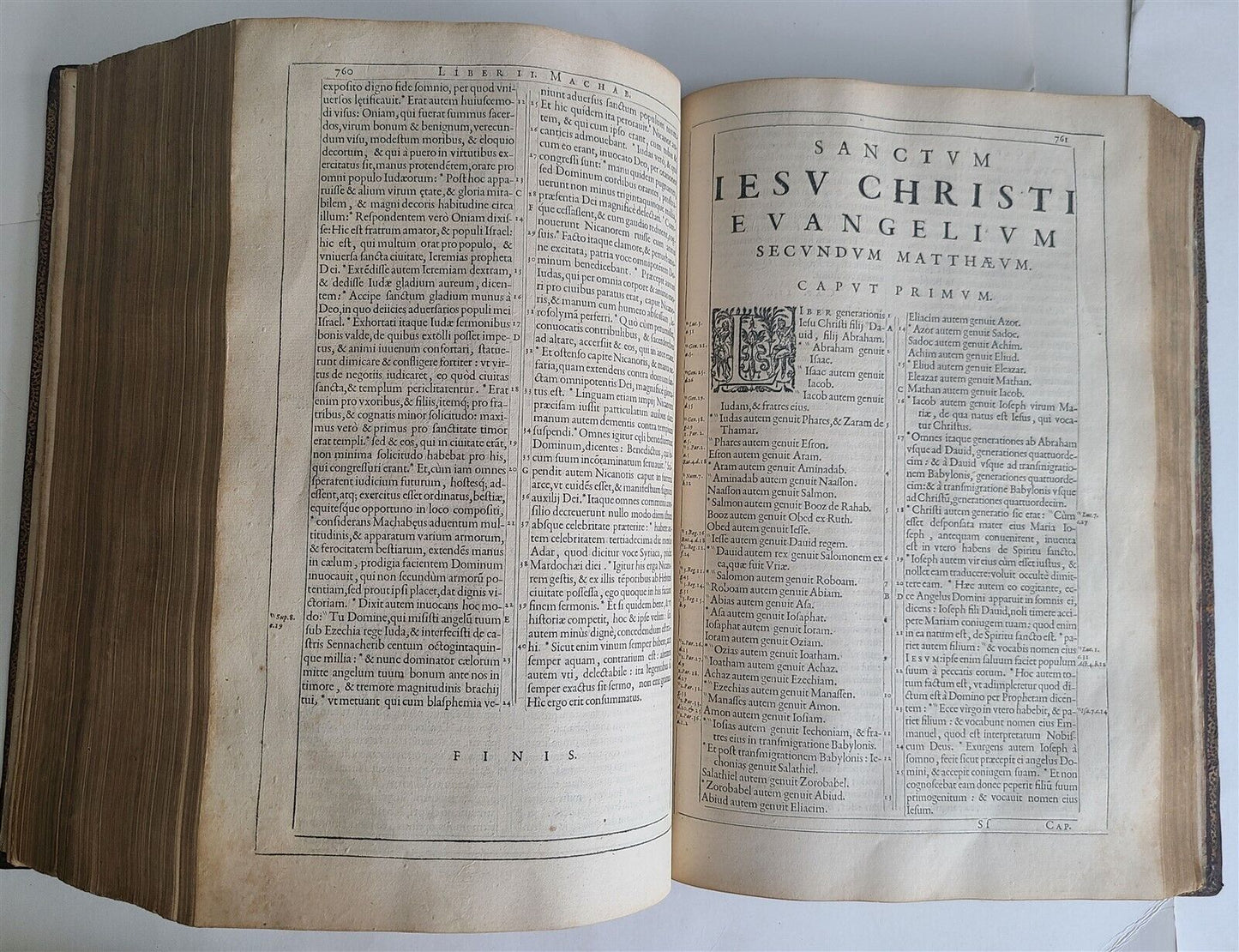 1603 BIBLE LATIN PLANTIN BIBLIA SACRA antique MASSIVE FOLIO OLD & NEW TESTAMENT