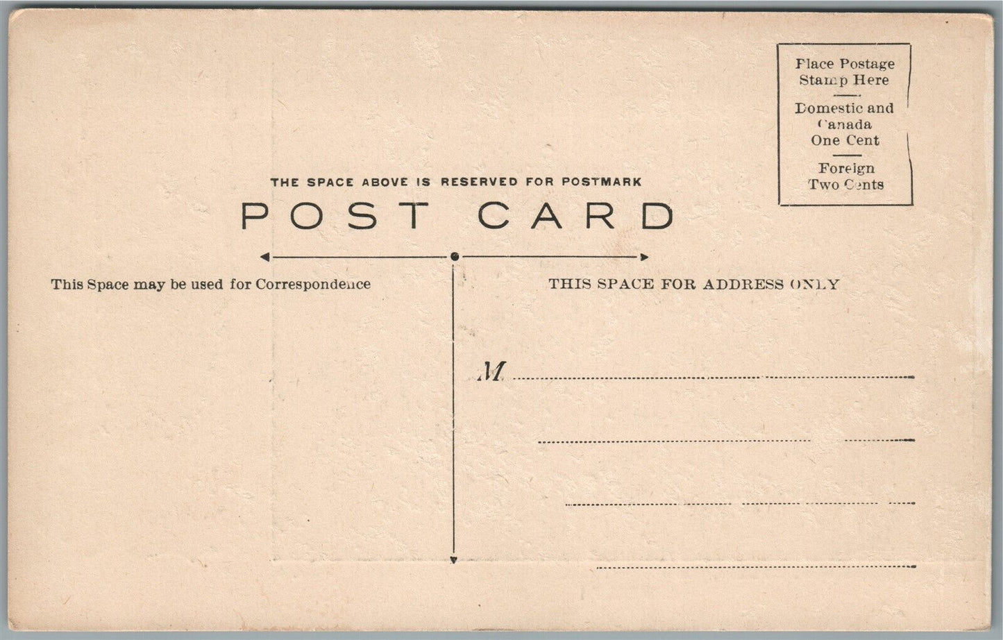 AMERICAN WWI ERA US ARMY BARBER SHOP ANTIQUE POSTCARD GREETINGS FROM CAMP