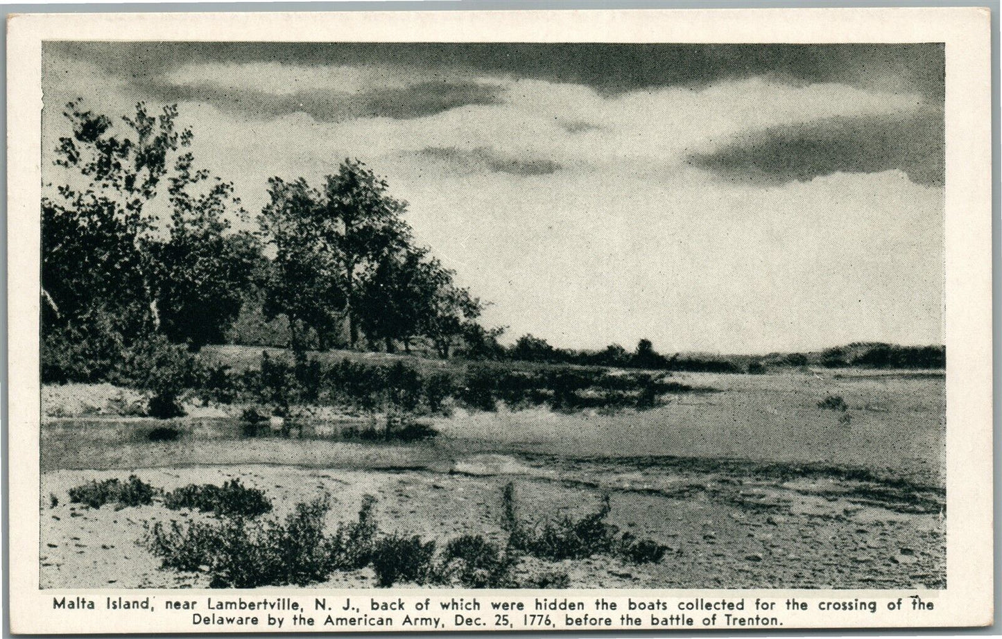 LAMBERTVILLE NJ MALTA ISLAND ANTIQUE POSTCARD