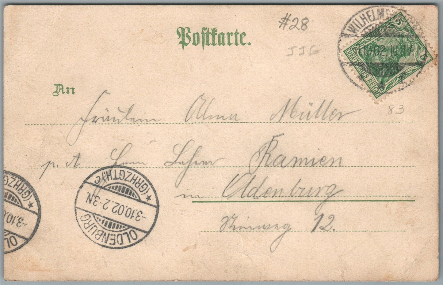 CRUSS VON DER MARINE GERMAN NAVY SHIPS ANTIQUE POSTCARD