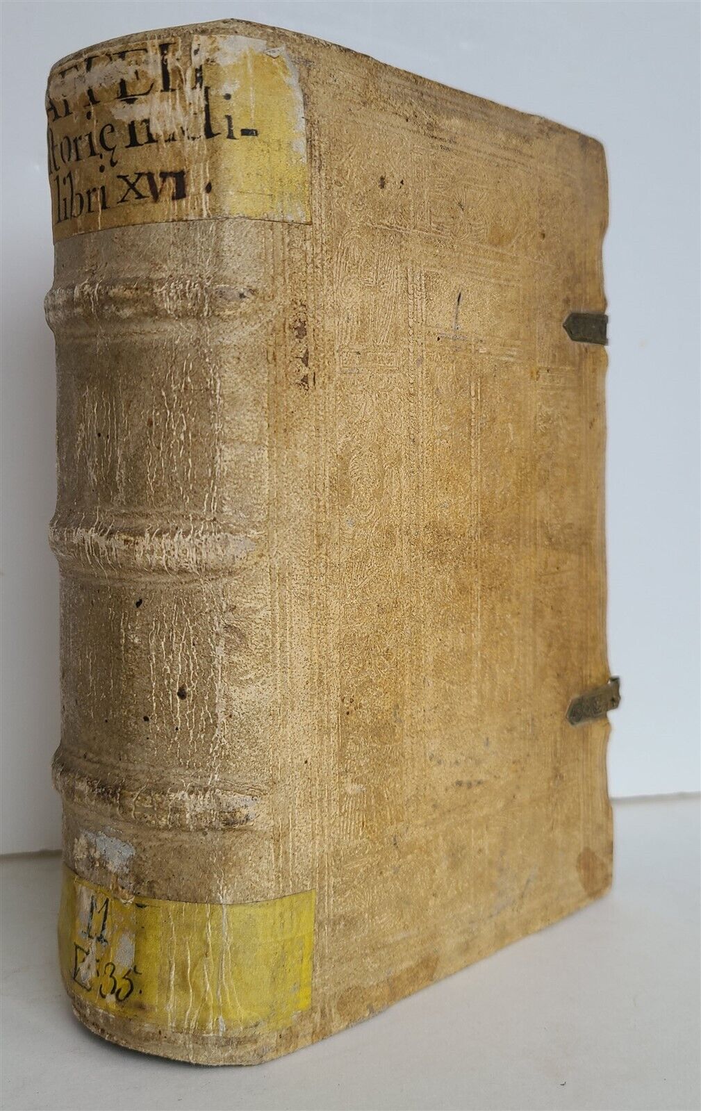 1605 HISTORY of INDIA by G. Maffei LATIN antique PIGSKIN Historiarum Indicarum