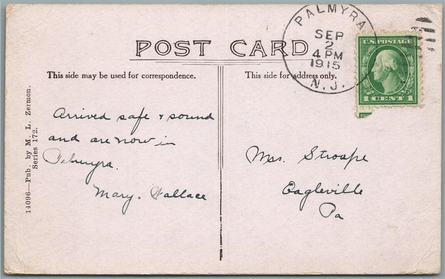 PALMYRA NJ EPWORTH M.E. CHURCH ANTIQUE POSTCARD