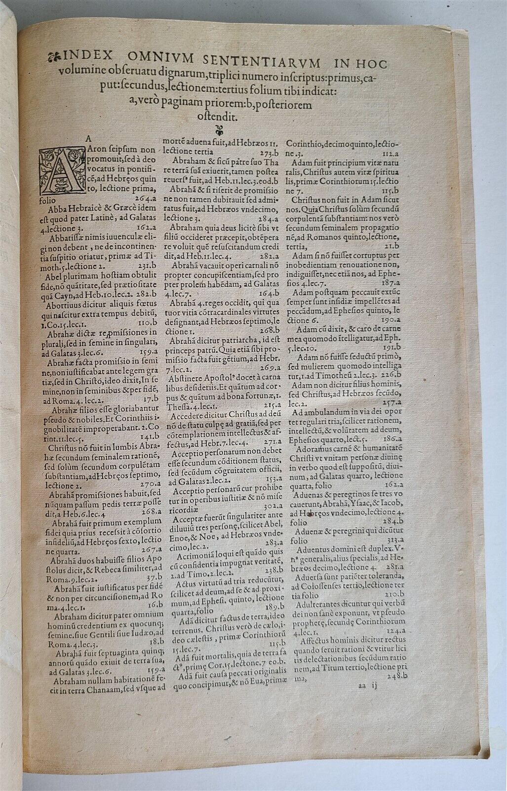 1563 THOMAS AQUINAS COMMENTARY on APOSTLE PAUL EPISTLES antique