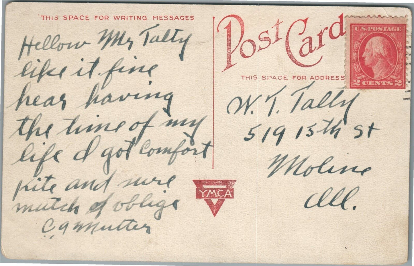 CAMP JOHNSTON FL A COMPANY STREET ANTIQUE POSTCARD