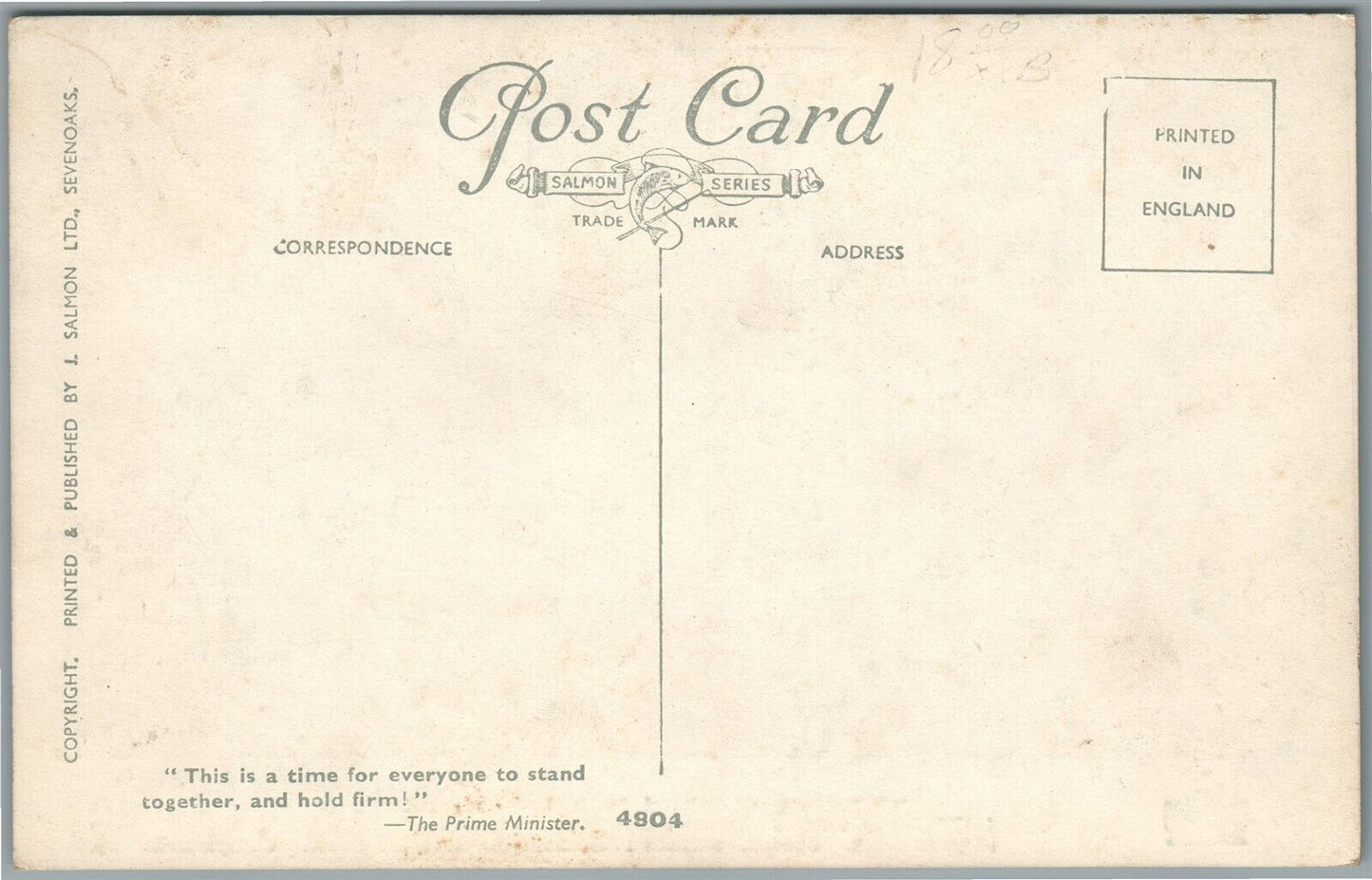 H.M. SUBMARINE PANDORA ANTIQUE POSTCARD