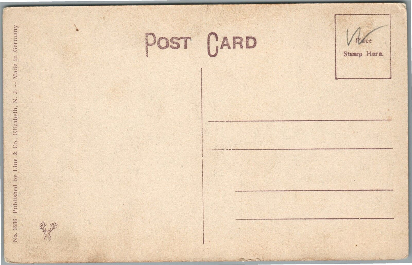 ELIZABETH NJ MORRIS AVE. ANTIQUE POSTCARD