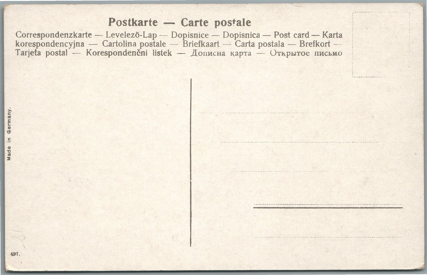 US ARMY SOLDIER w/ MERICAN FLAG PATRIOTIC ANTIQUE POSTCARD