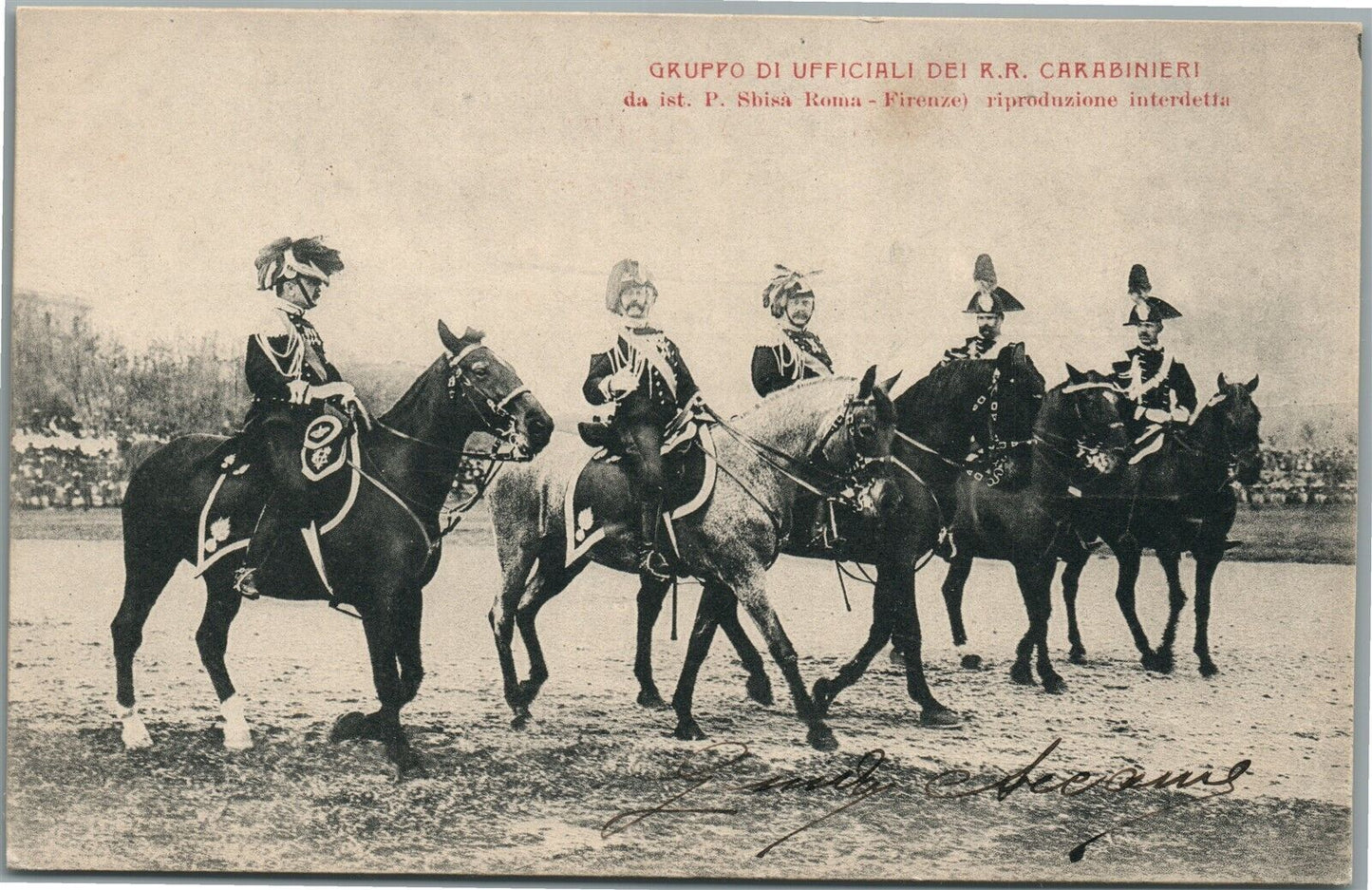 ITALIAN ARMY CARANINIERI ANTIQUE POSTCARD