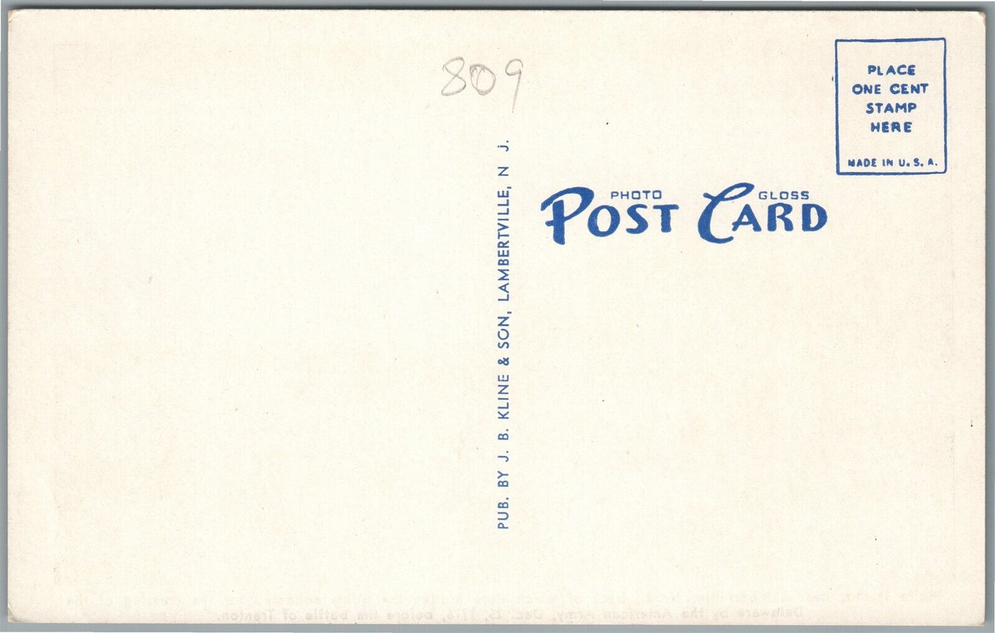 LAMBERTVILLE NJ MALTA ISLAND ANTIQUE POSTCARD