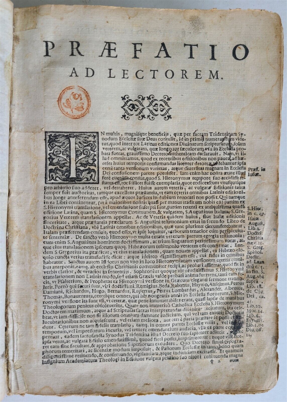 1648 BIBLE ILLUSTRATED in LATIN antique VELLUM BOUND BIBLIA SACRA