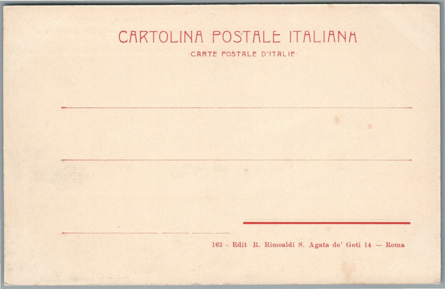ITALIAN ARMY CARANINIERI ANTIQUE POSTCARD