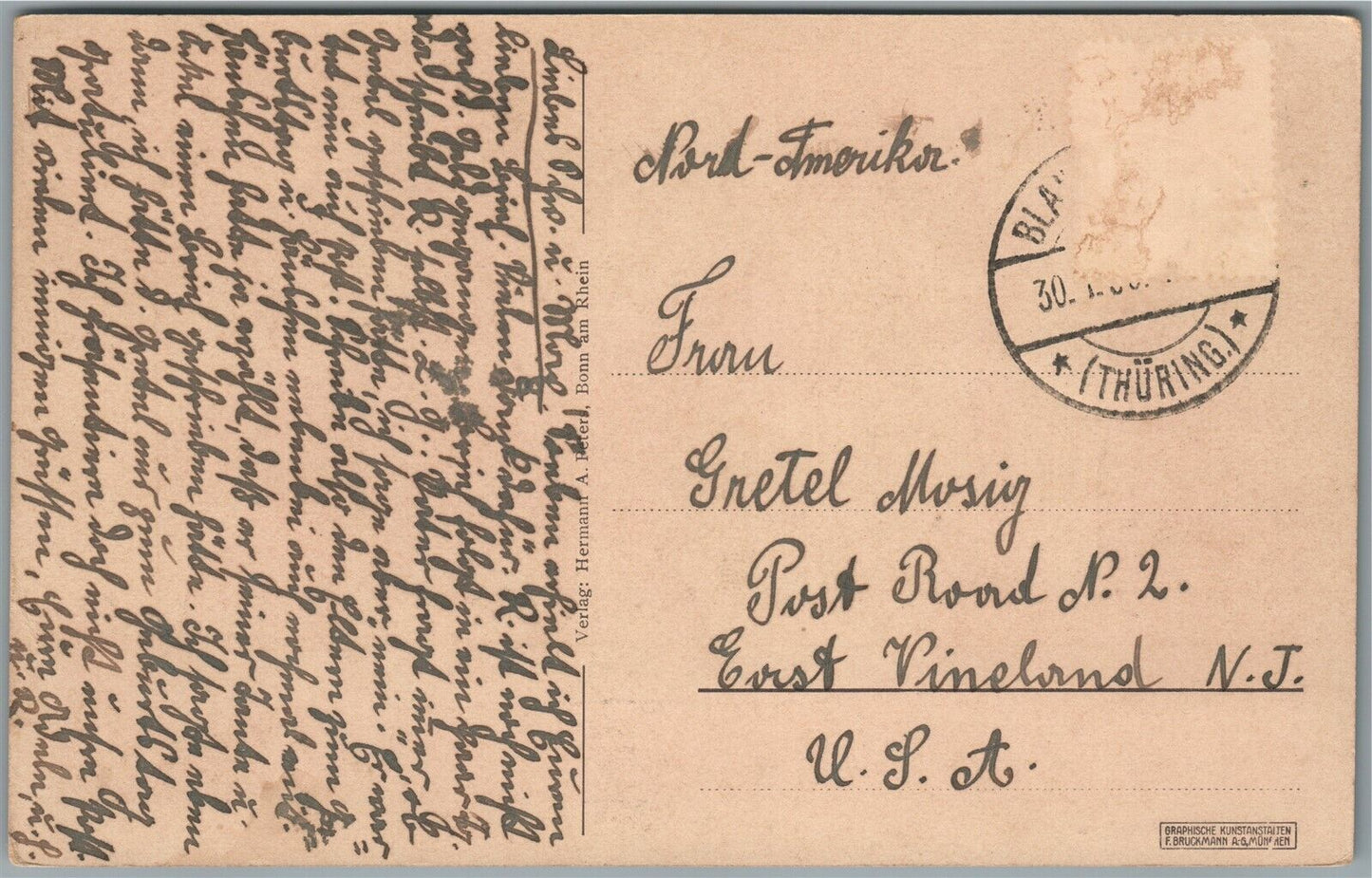 1915 GERMAN CAVALRY WWI ERA ANTIQUE POSTCARD DER MELDEREITER