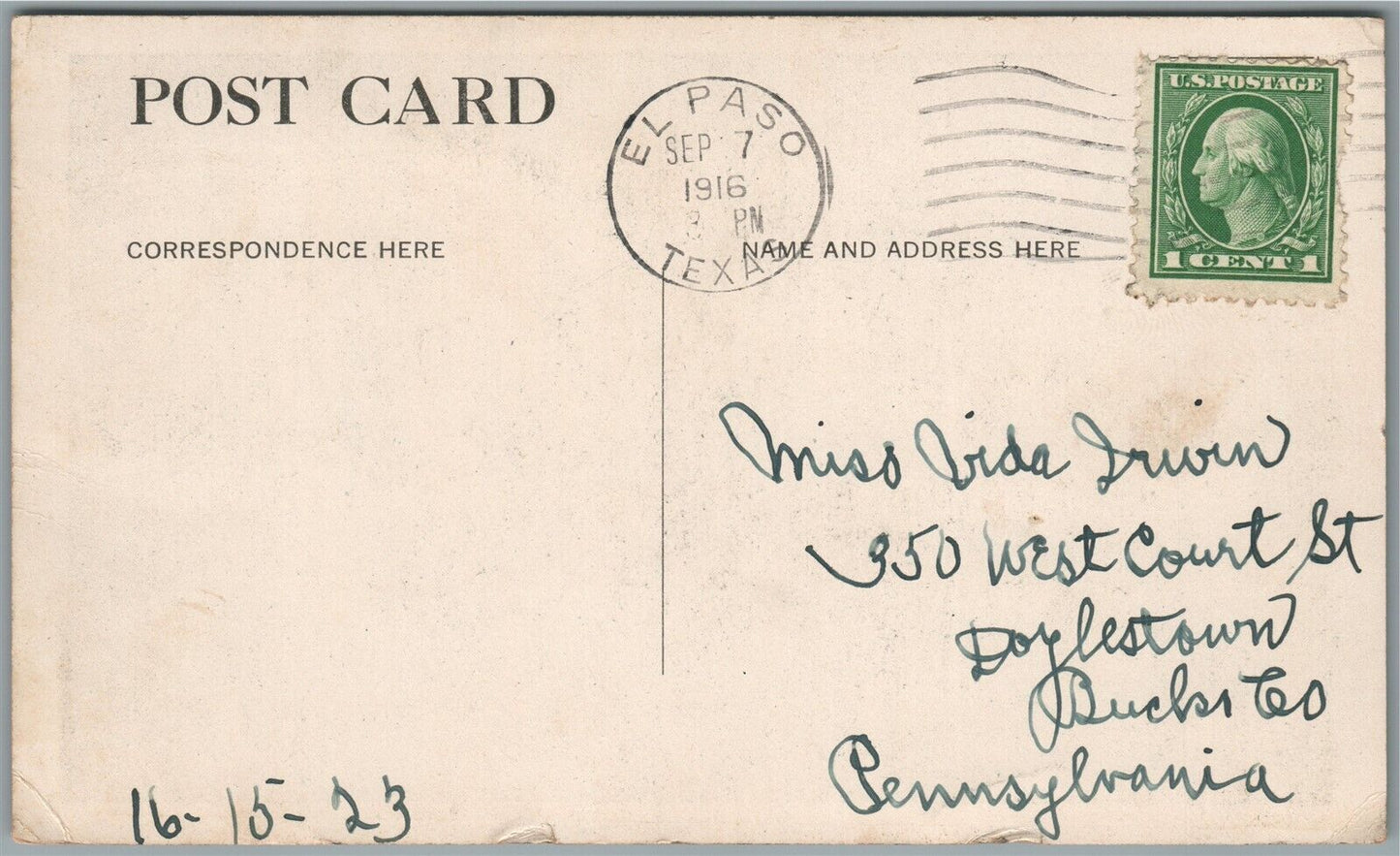 KAVANAUGH'S WAR POSTALS ANTIQUE POSTCARD MEXICAN SOLDIERS 1916 EL PASO CANCEL