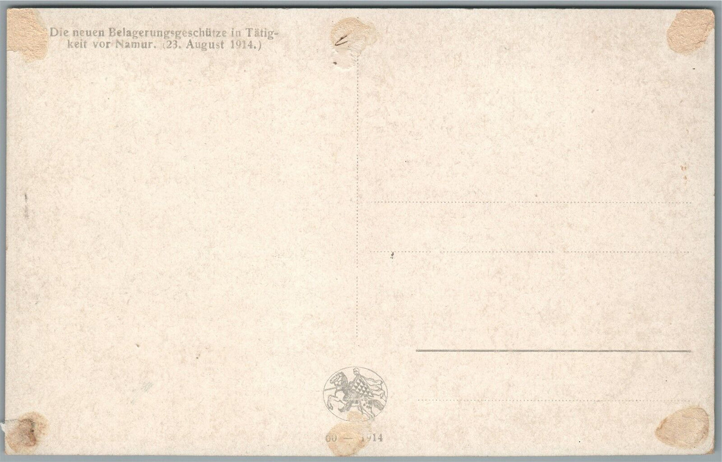 1914 SIEGE OF NAMUR WWI ERA ANTIQUE POSTCARD