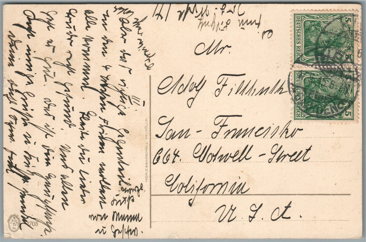 GERMAN IMPERIAL FLAG NAVY THEME ANTIQUE POSTCARD