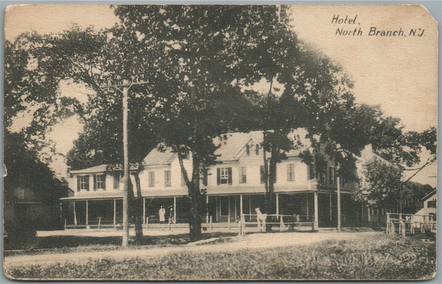 NORTH BRANCH NJ HOTEL ANTIQUE POSTCARD