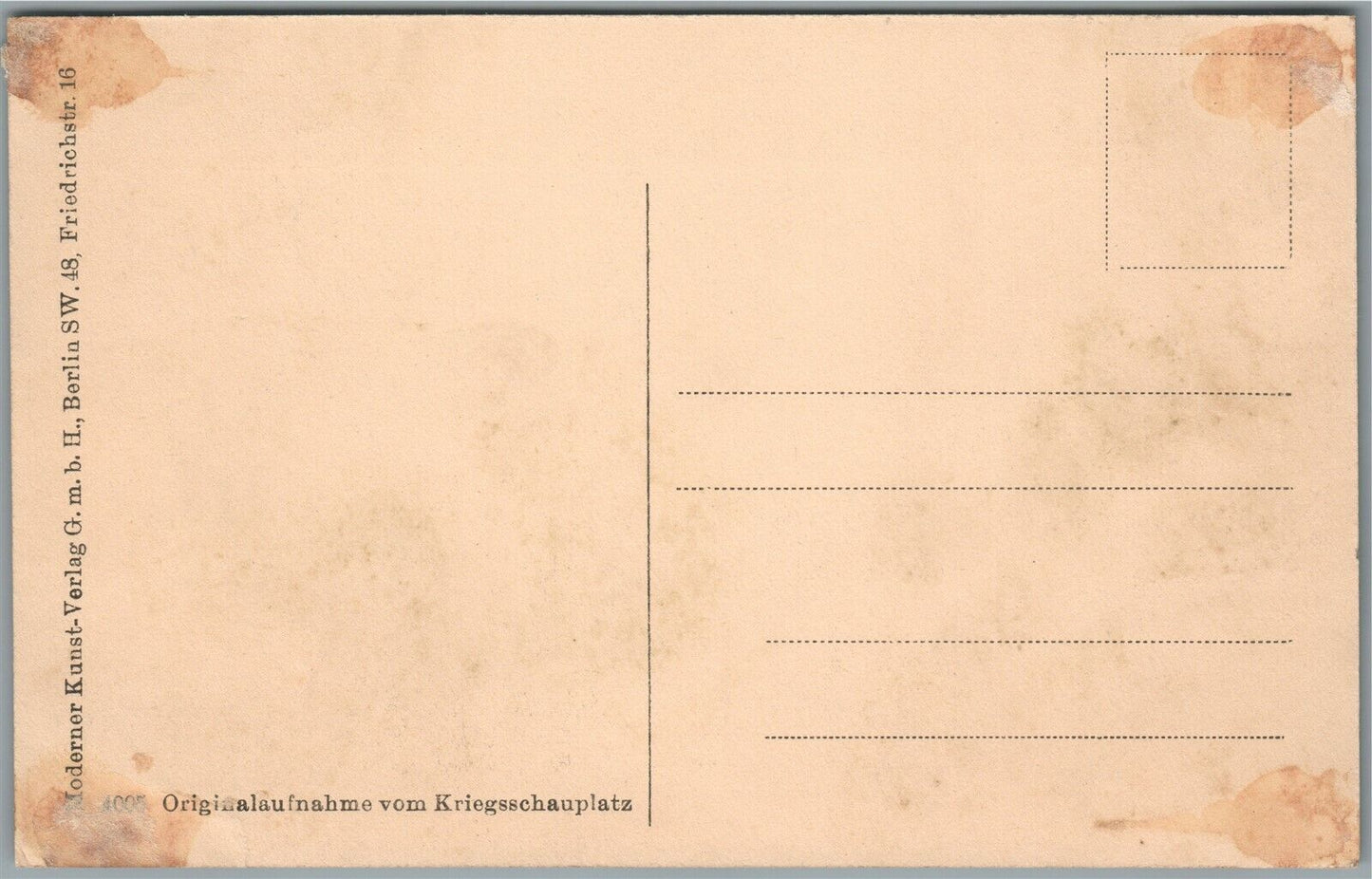 BULLET EXPOSITION in BERLIN GERMANY WWI ANTIQUE POSTCARD