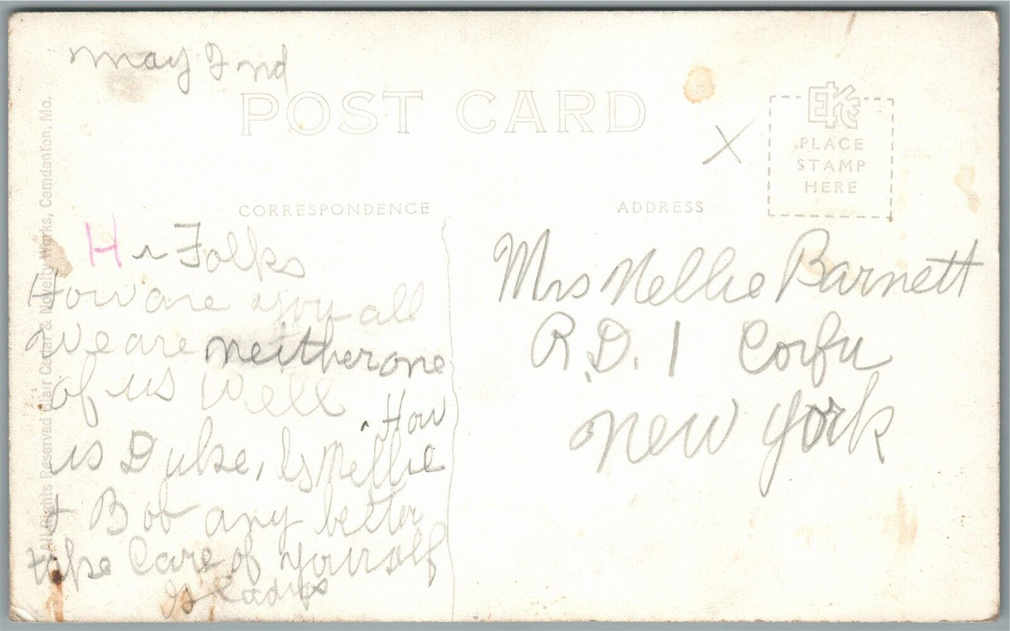 PACIFIC MO MERAMEC RIVER VALLEY RAILROAD TRACKS VINTAGE REAL PHOTO POSTCARD RPPC