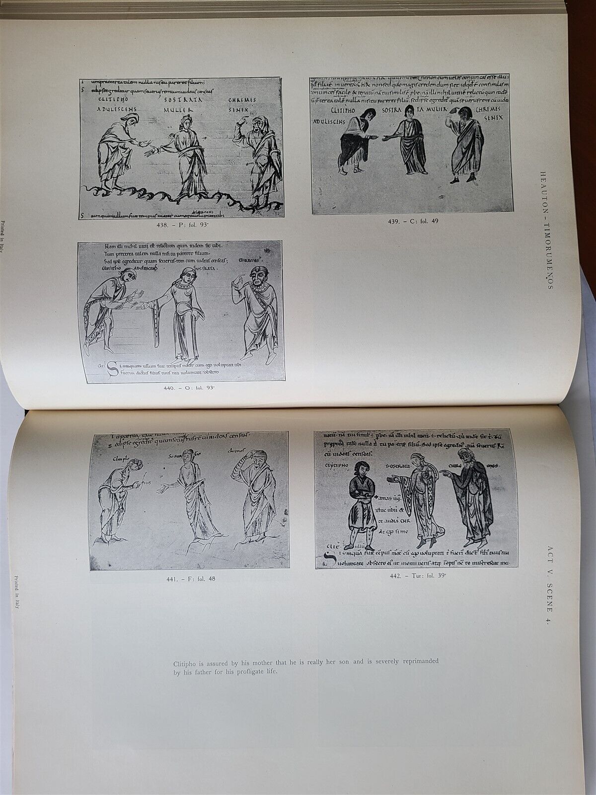 1931 MINIATURES of MANUSCRIPTS of TERENCE PRIOR TO 13 CENTURY illustrated FOLIO