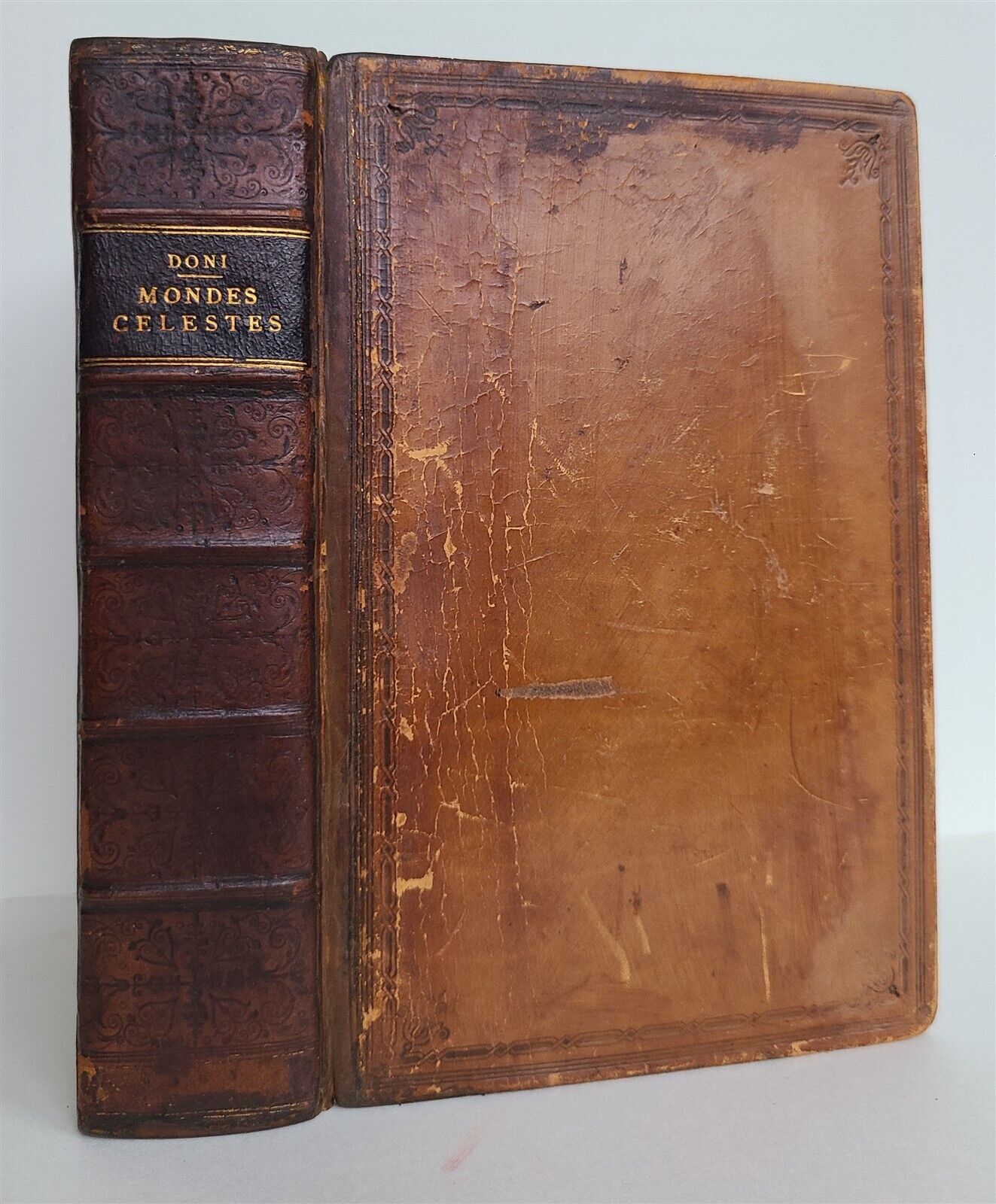 1583 LES MONDES CELESTES TERRESTRES by ANTONIO DONI antique ILLUSTRATED rare