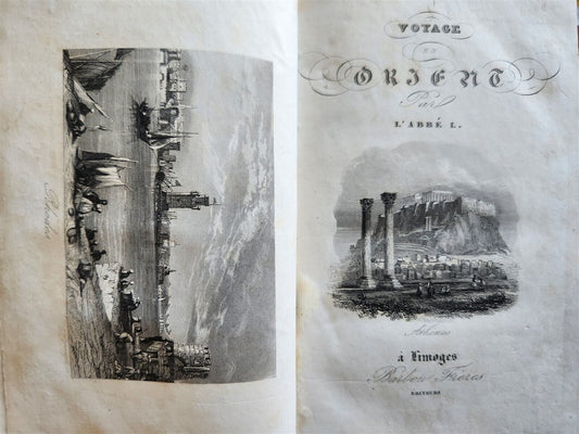 1842 VOYAGE en ORIENT ILLUSTRATED antique
