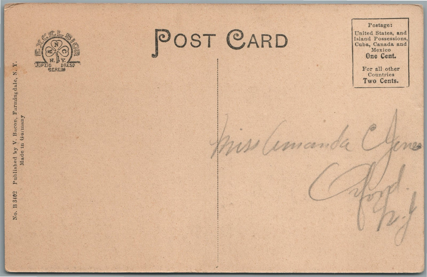 FARMINGDALE NJ METHODIST CHURCH ANTIQUE POSTCARD