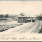 AKRON OH UNION RAILROAD STATION RAILWAY DEPOT 1907 ANTIQUE POSTCARD
