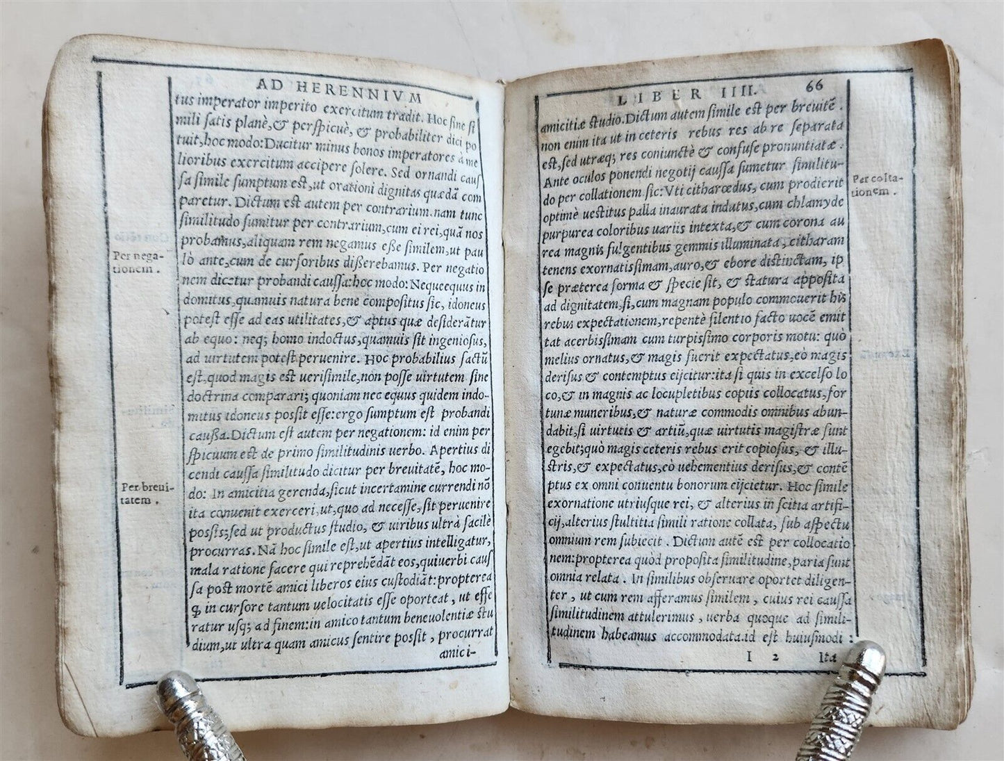 1576 CICERO Rhetoricorum ad Herennium antique 16th CENTURY vellum binding