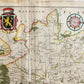 1640 MAP of Brabant Bruxelles BELGIUM by WILLEM BLAEU antique AUTHENTIC
