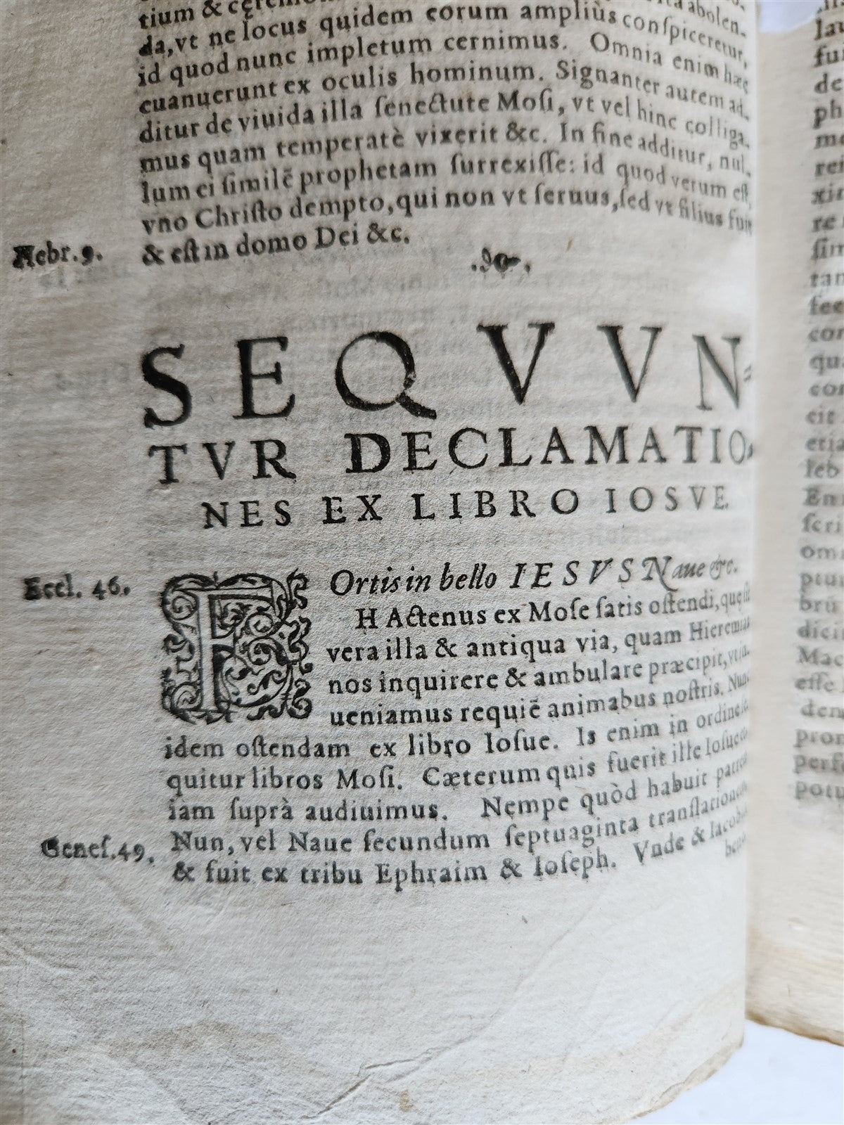 1571 BIBLE OLD TESTAMENT COMMENTARIES ANTIQUE 16th CENTURY vellum binding