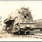 TRAIN WRECK STORM 1912 RAILWAY railroad VINTAGE REAL PHOTO POSTCARD RPPC