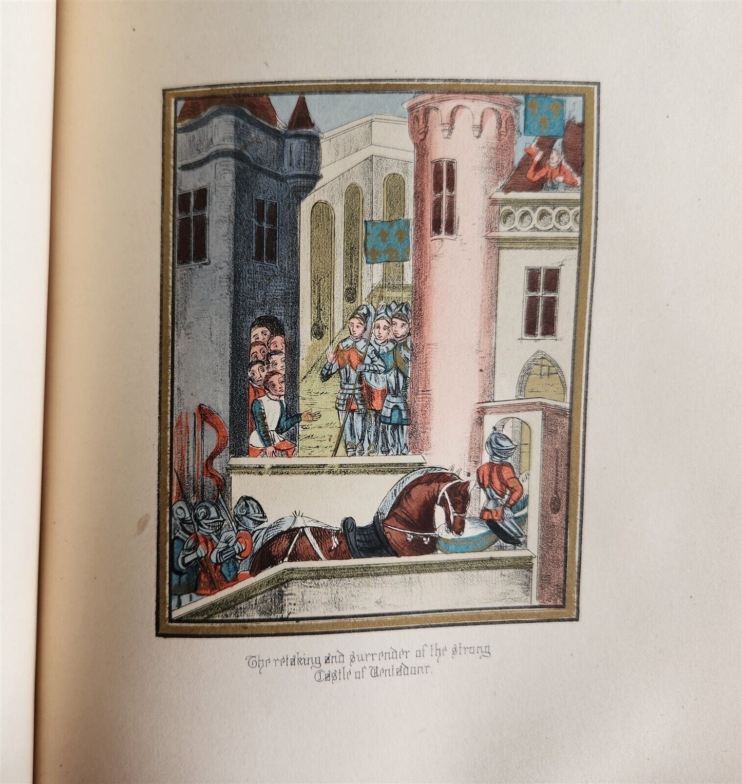 1868 FROISSART CHRONICLES of ENGLAND FRANCE SPAIN 2 VOLUMES antique ILLUSTRATED