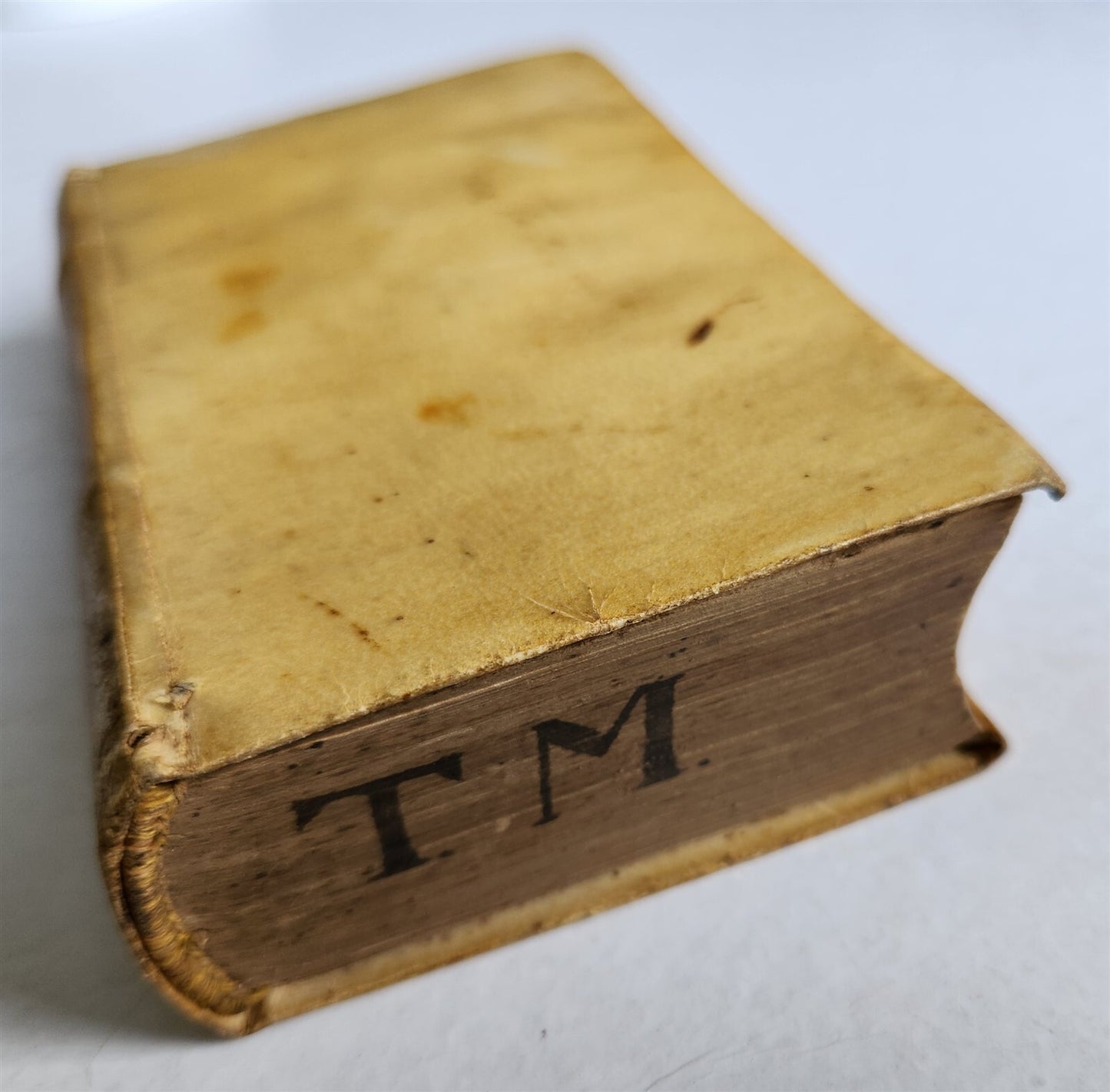 1624 LIBRI PSALMORUM antique VELLUM BINDING Bible Psalms