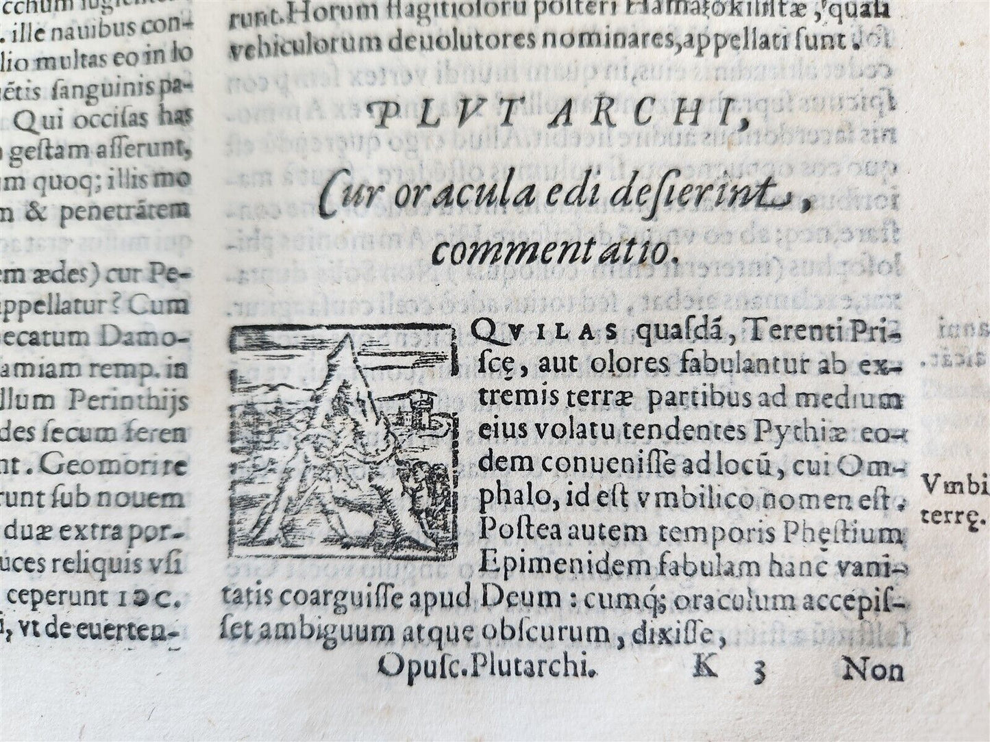1572 PLUTARCH MORALIA antique FOLIO 16th CENTURY