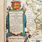 1640 MAP of GERMANY BRAUNSCHWEIG by WILLEM BLAEU antique AUTHENTIC hand colored