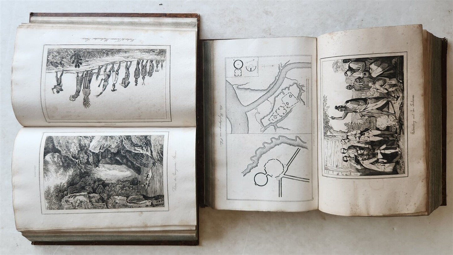 1838 ILLUSTRATED HISTORY of NORTH AMERICA Brazil Columbia & Gyana antique