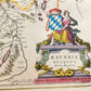 1640 MAP of GERMANY DUCHY BAVARIA by WILLEM BLAEU antique AUTHENTIC hand colored