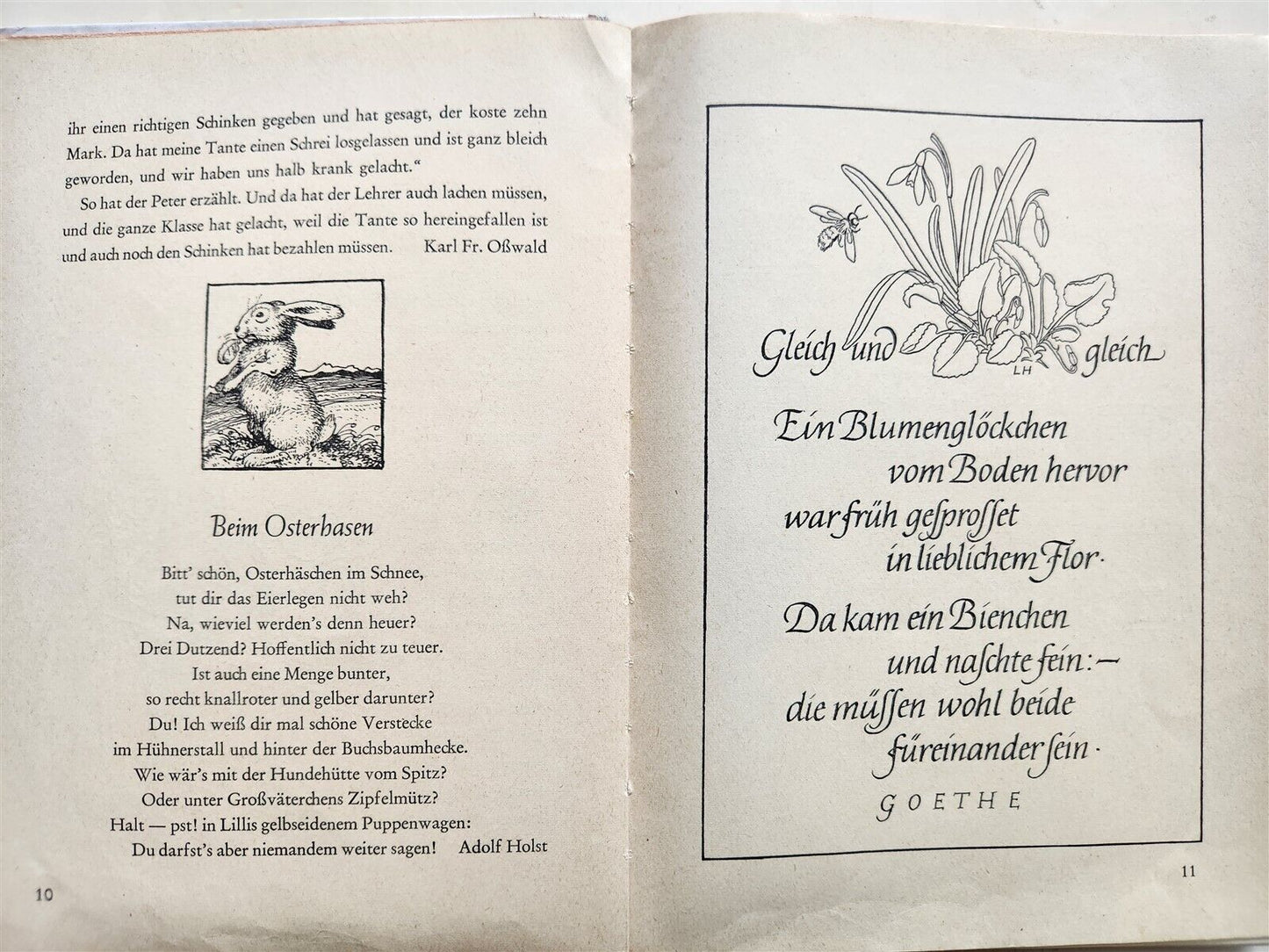 1951 CHILDREN BOOK in GERMAN vintage ILLUSTRATED THIENEMANNS SCHATZASTLEIN