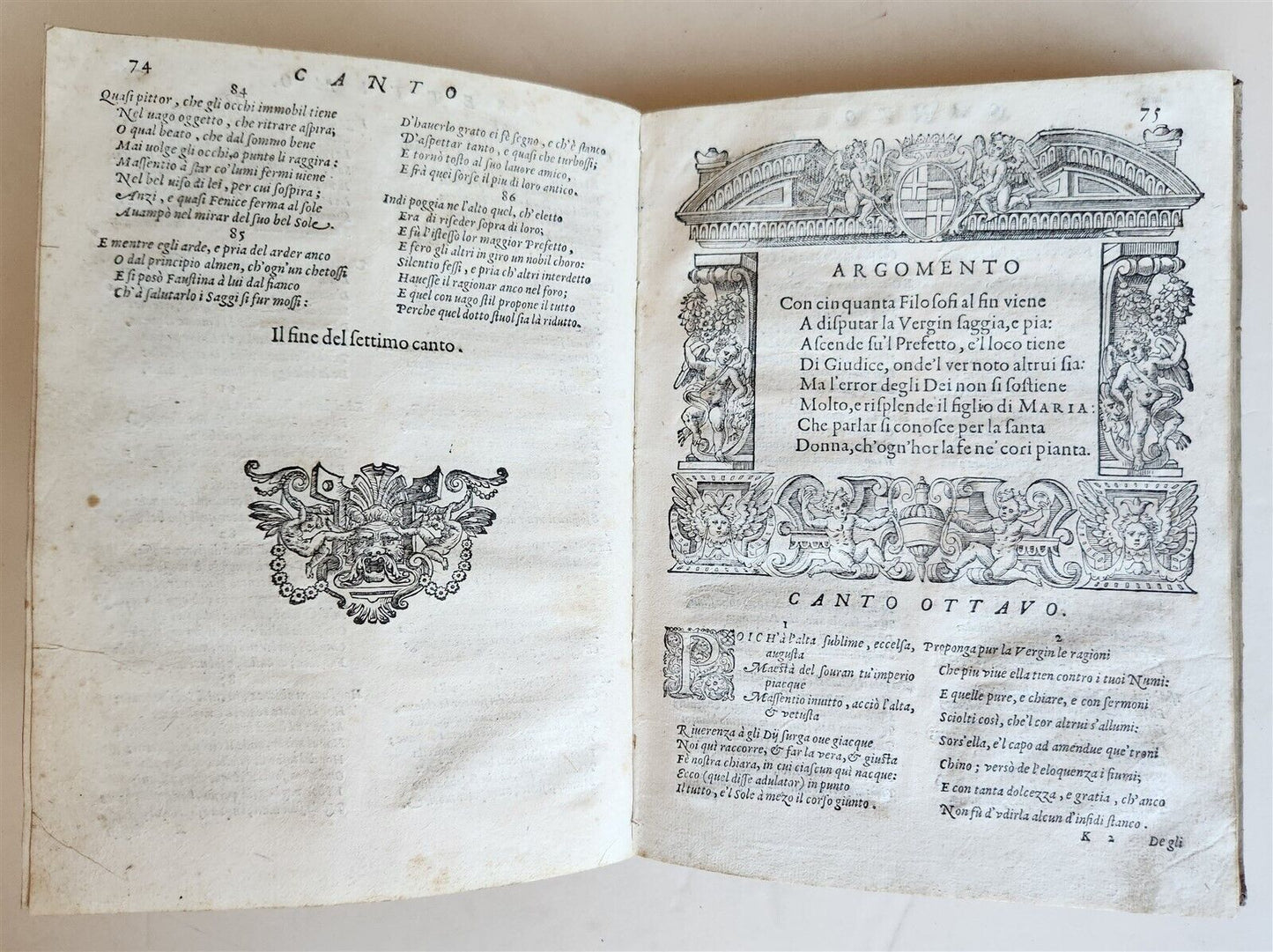 1595 CATERINA (of SPAIN) MARTIRIZATA POEMA SACRO antique VELLUM POETRY 16th CENT