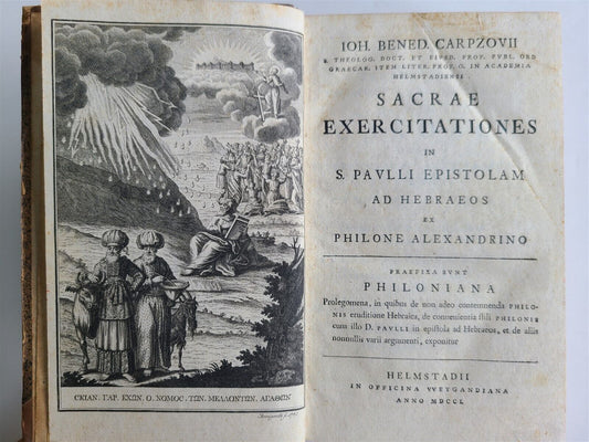 1750 SACRAE EXERCITATIONES in S.PAULLI EPISTOLAM ad HEBRAEOS antique