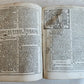 1602 BIBLE in LATIN ILLUSTRATED w/ MAP & NUMEROUS WOODCUTS antique