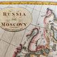 1800 MAP OF RUSSIA or MUSCOVIE antique inc. CENTRAL ASIA