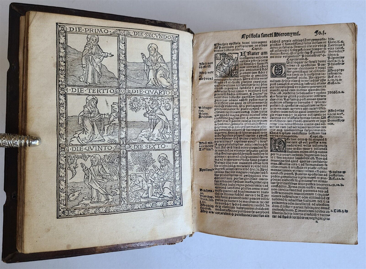 1524 BIBLIA POST-INCUNABULA ILLUSTRATED antique 16th CENTURY BIBLIA scarce