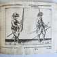 1664 ILLUSTRATED MILITARY WORK on TECHNIQUES for HANDLING MUSKET & PIKE antique