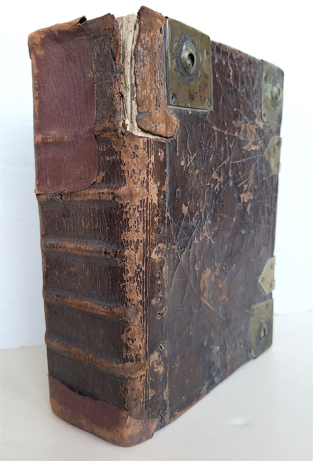 1621 BIBLE in ENGLISH Robert Barker John Bill antique BRASS FITTINGS KING JAMES