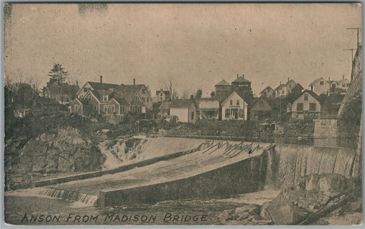 ANSON ME FROM MADISON BRIDGE ANTIQUE POSTCARD